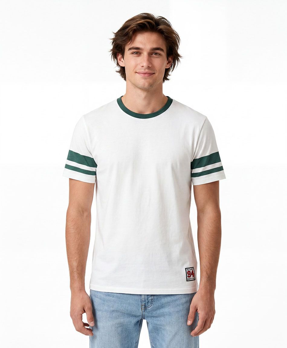 Remera hombre lineas mangas