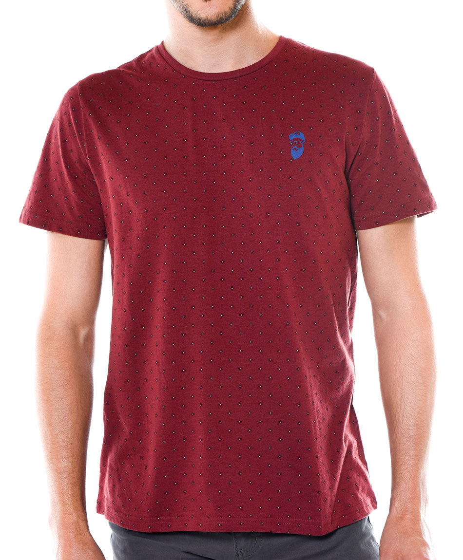 Polera estampada cuello redondo