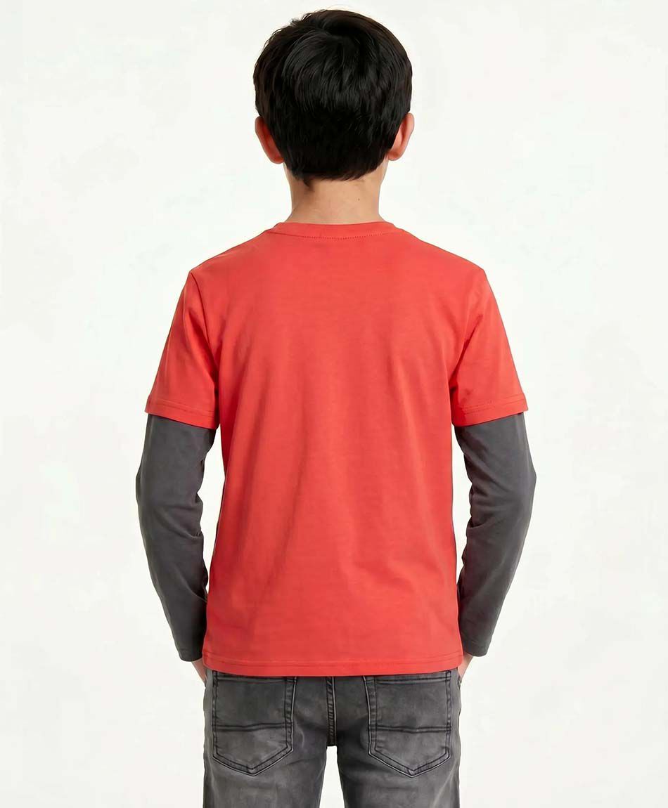 Remera ni&ntilde;o manga larga good vibes