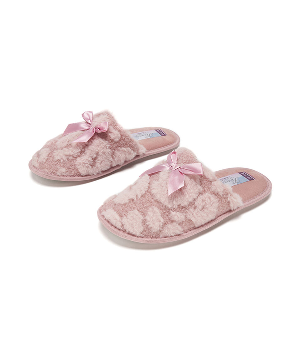Pantufla mujer bicolor cinta