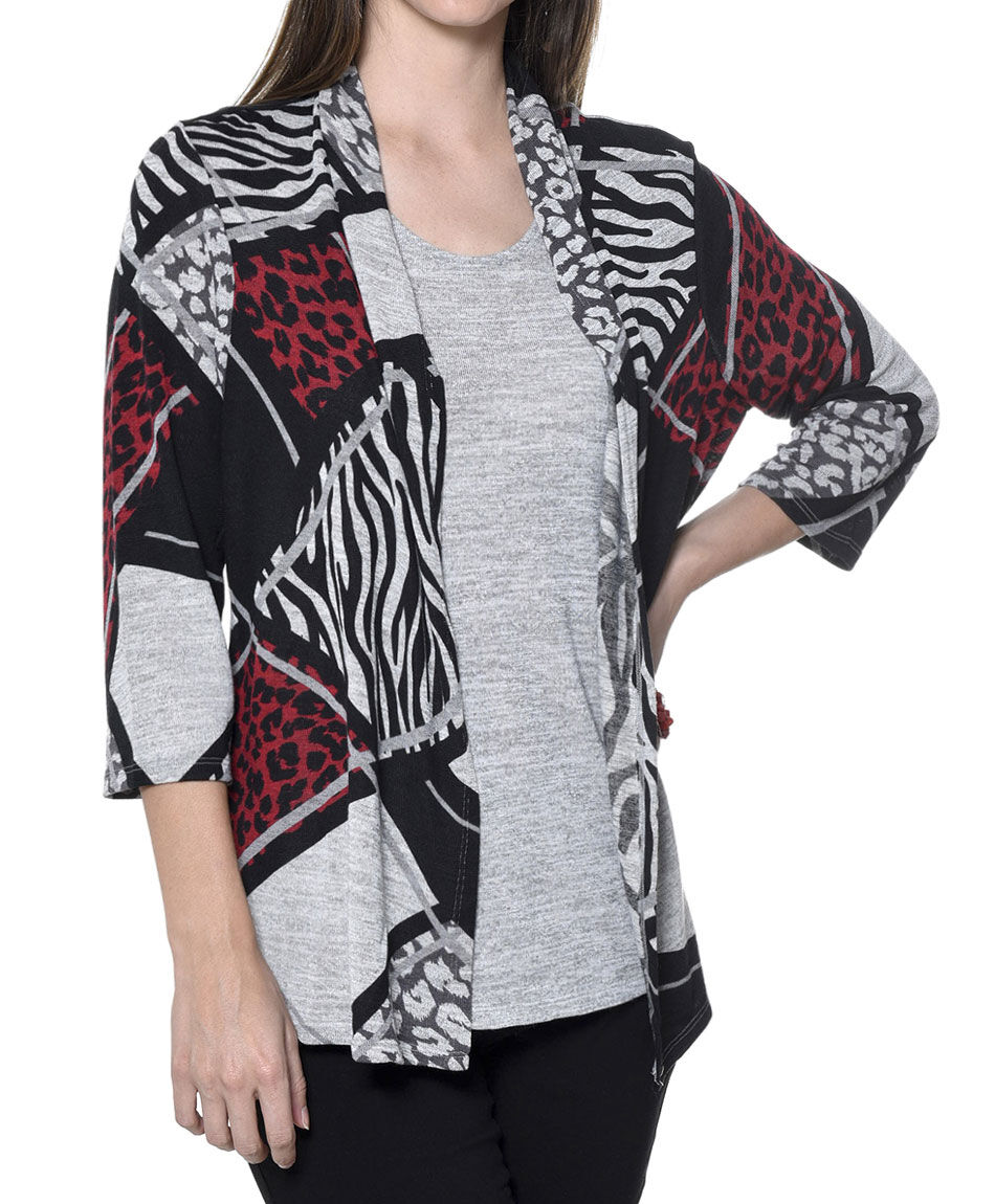 Polera duo estampada