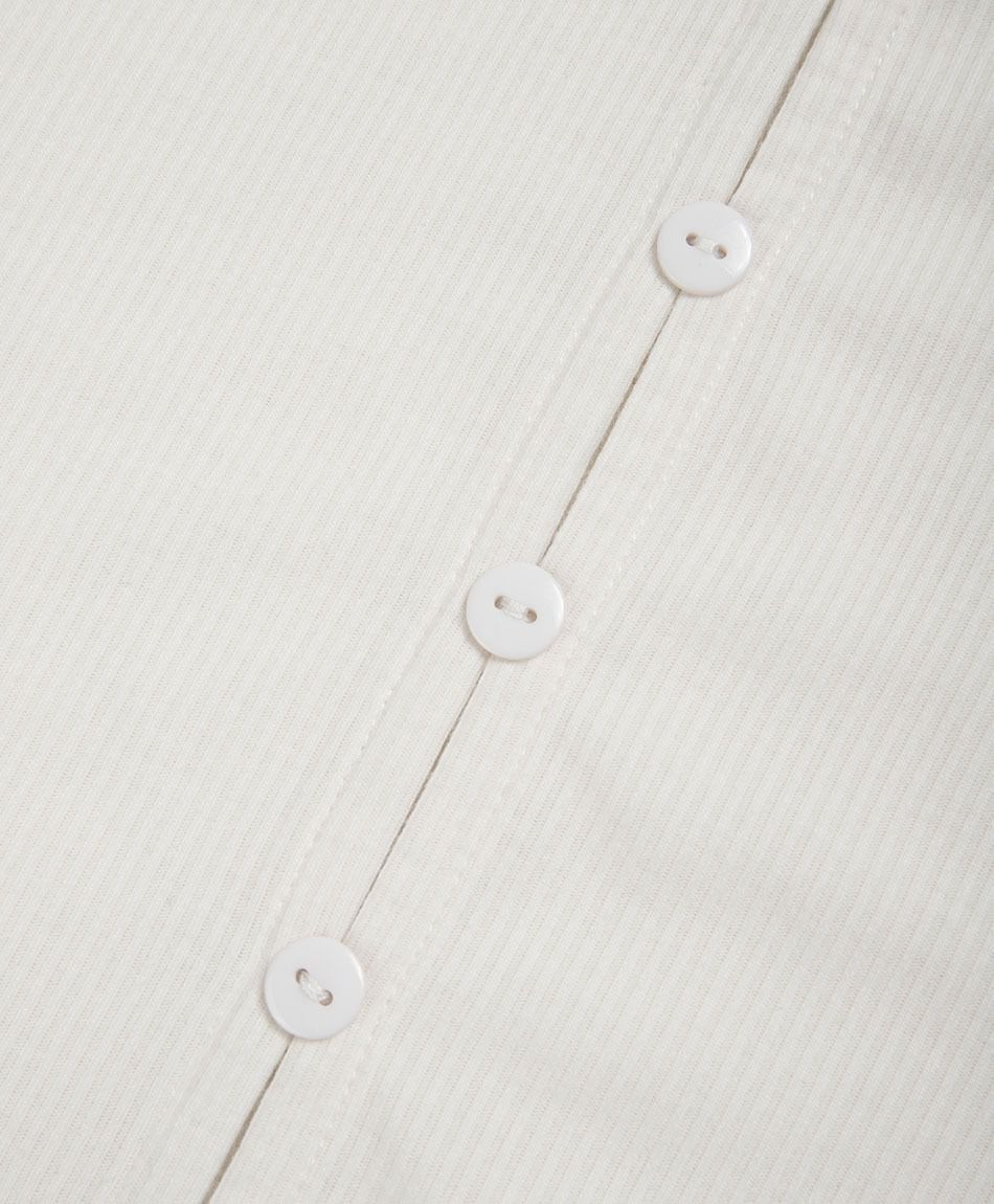 Remera ni&ntilde;a botones white