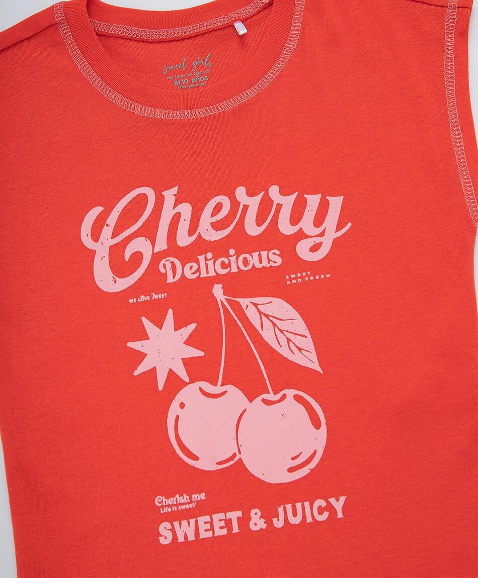Remera ni&ntilde;a cherry
