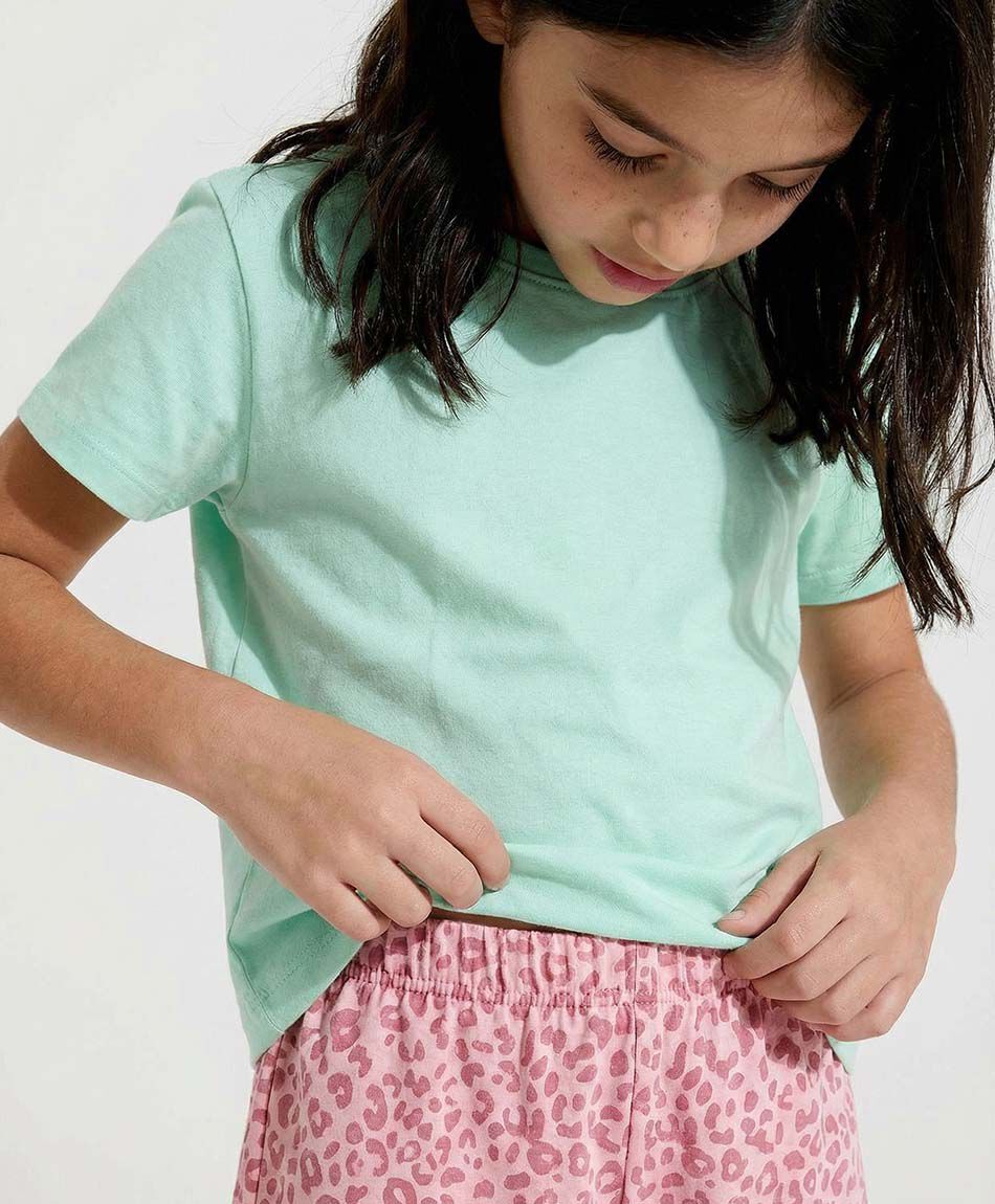 Short ni&ntilde;a biker animal print