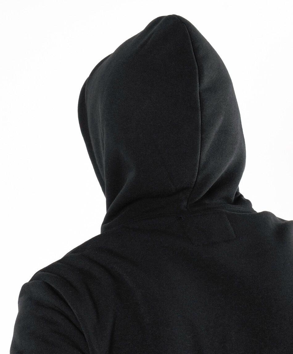 Buzo hombre liso b&aacute;sico negro cierre