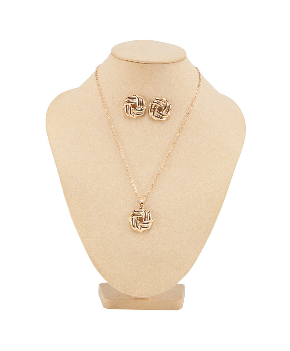 Set collar + aros mujer dise&ntilde;o mix