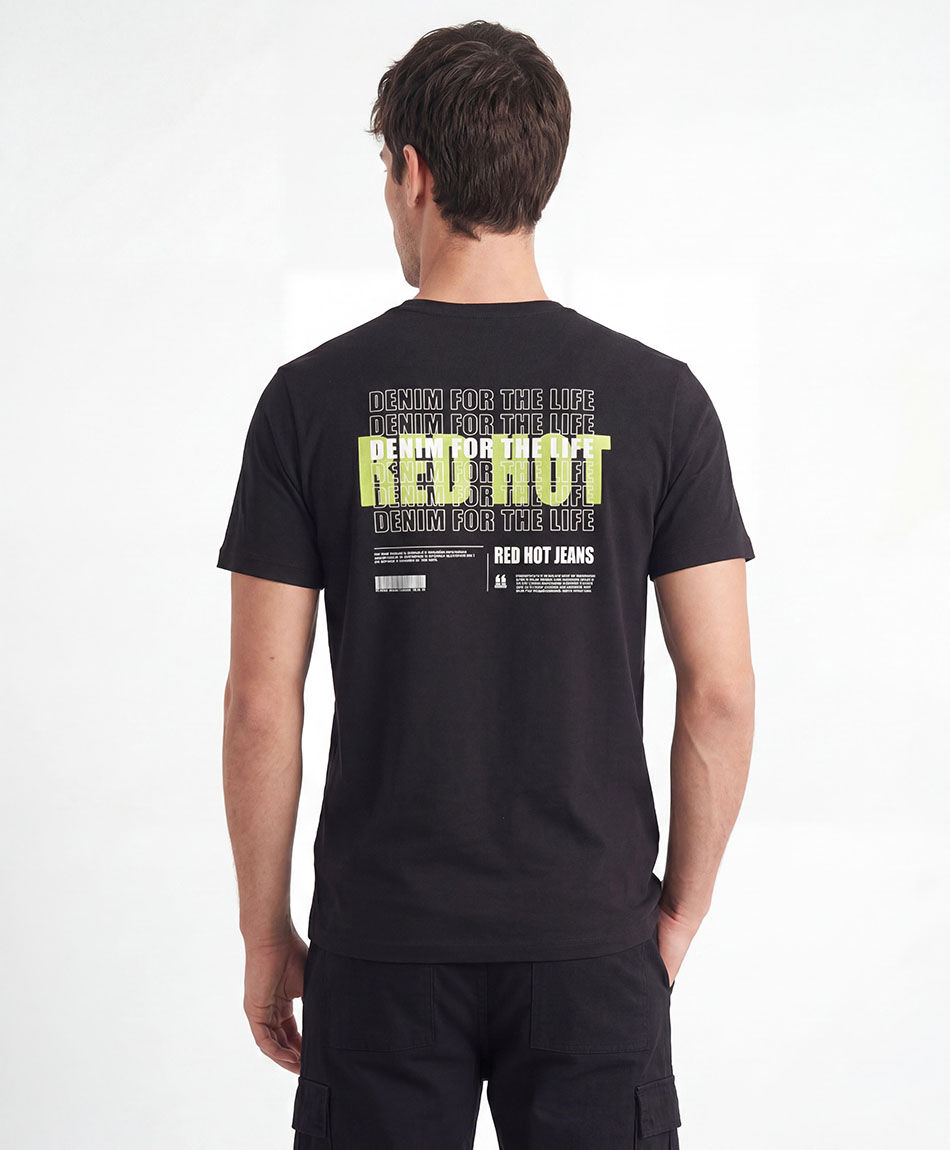 Remera hombre doble estampado red hot