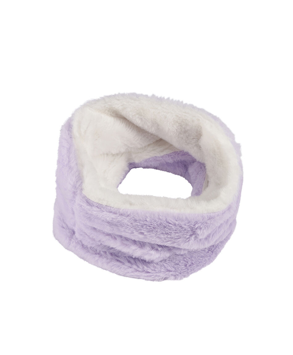 Cuello ni&ntilde;a corderito purpura