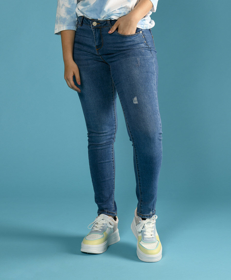 Jeans rivets lateral