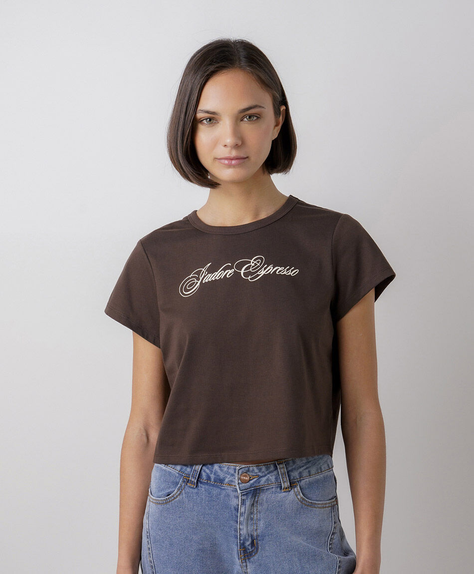 Remera mujer espresso