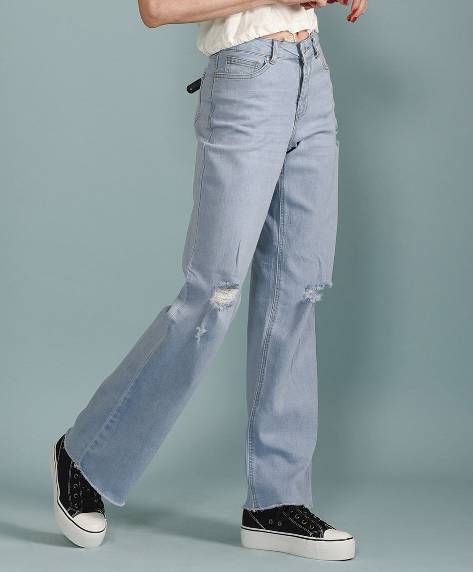 Jeans ancho destroy