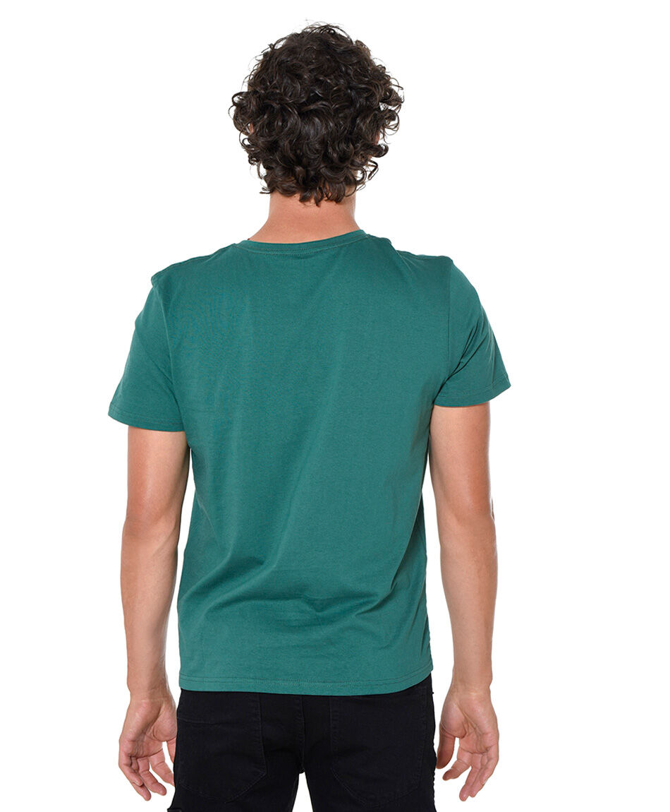 Polera estampada cuello v