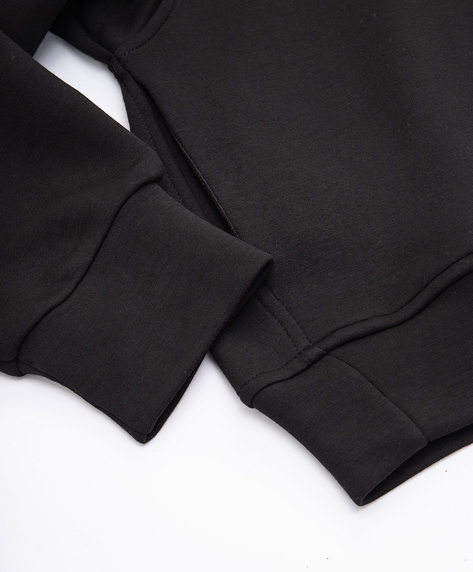 Buzo deportivo mujer cierre medio black