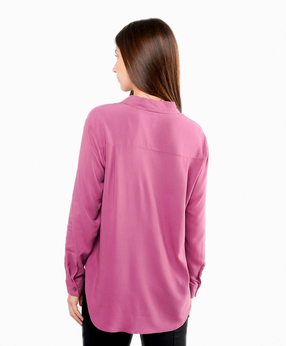 Camisa mujer lisa dark pink