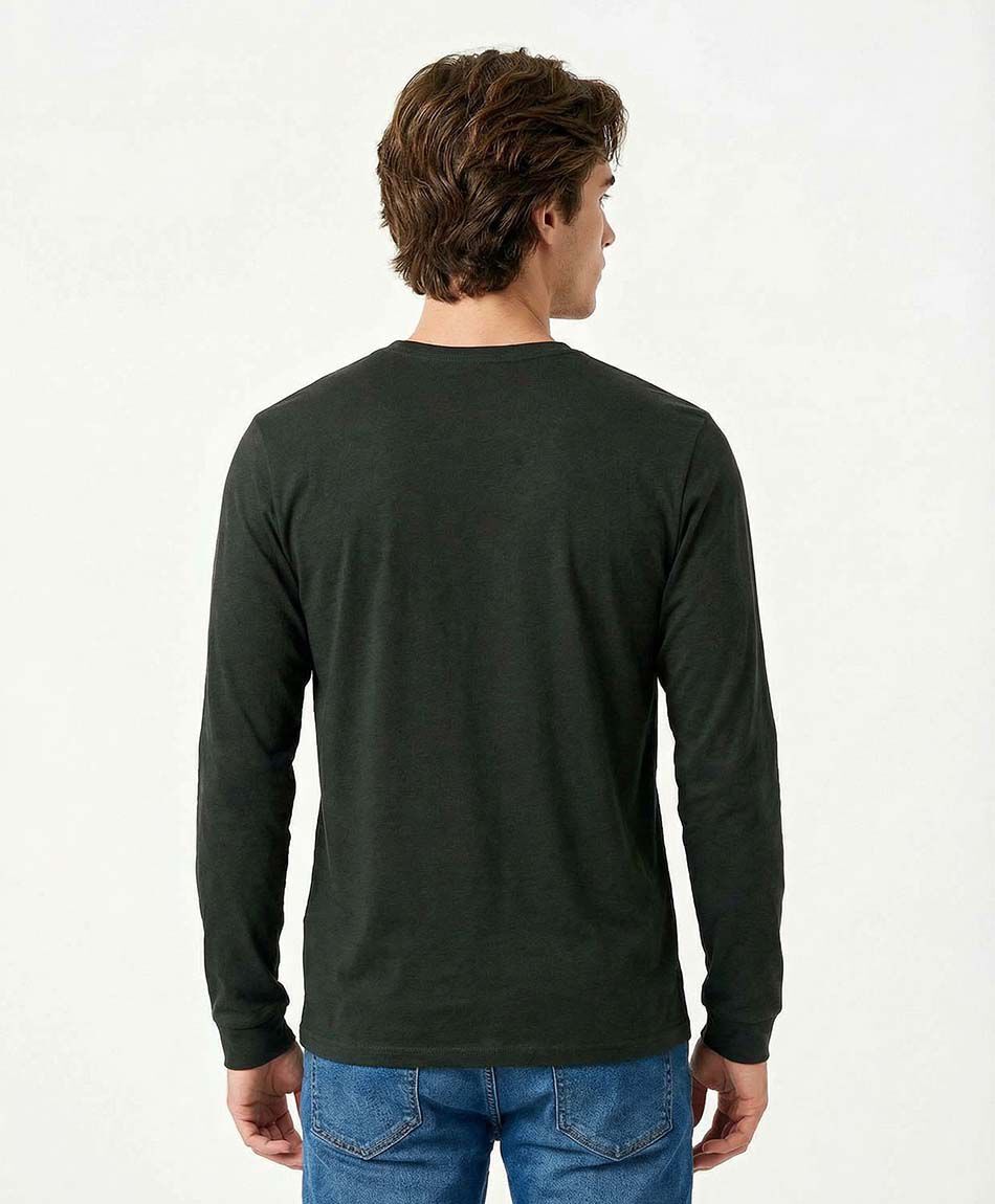 Remera hombre lisa manga larga