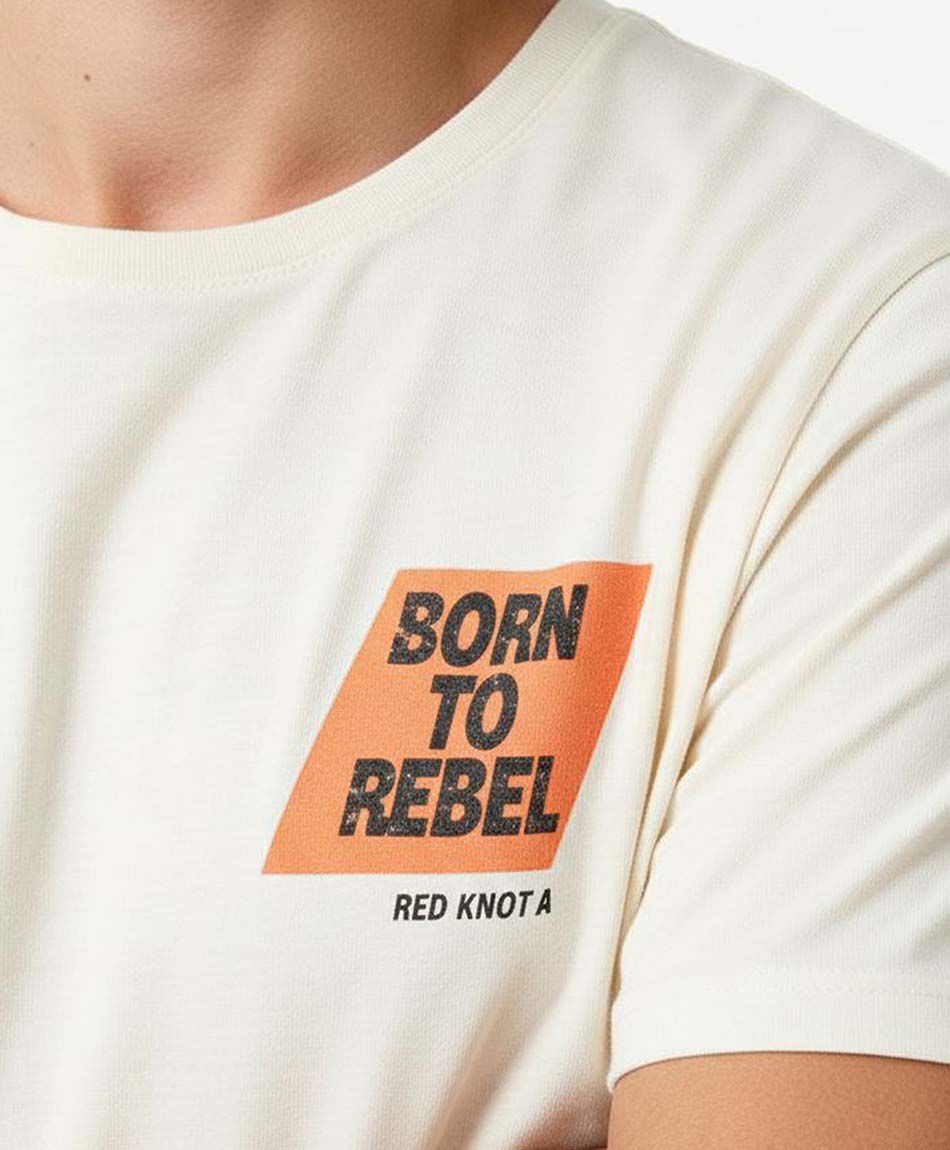Remera hombre doble estampado rebel