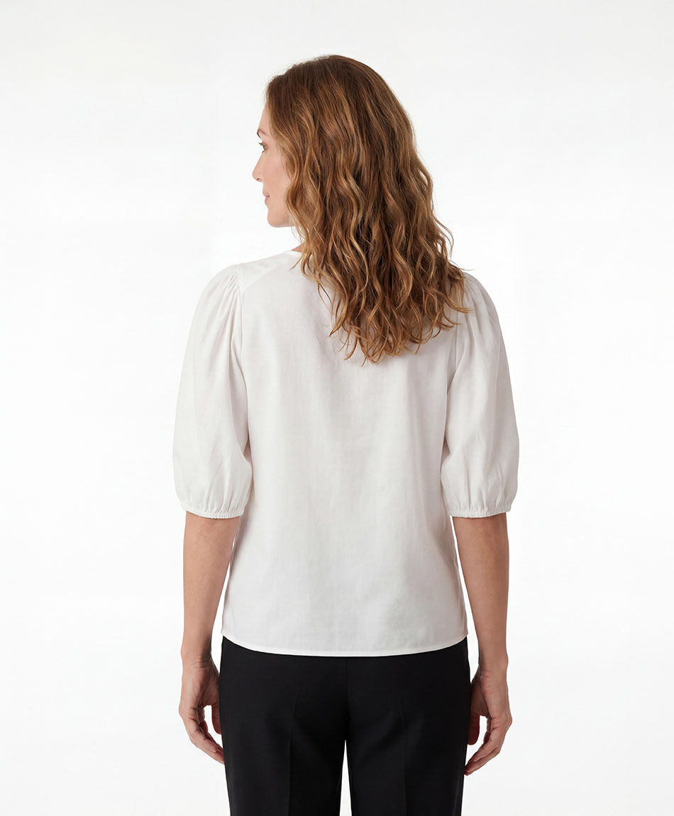 Camisa mujer botones manga globo