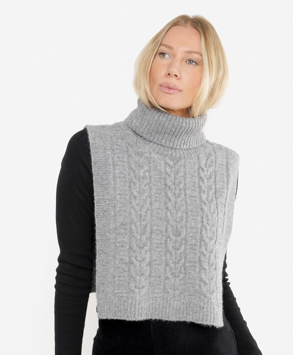 Poncho mujer pinny grey