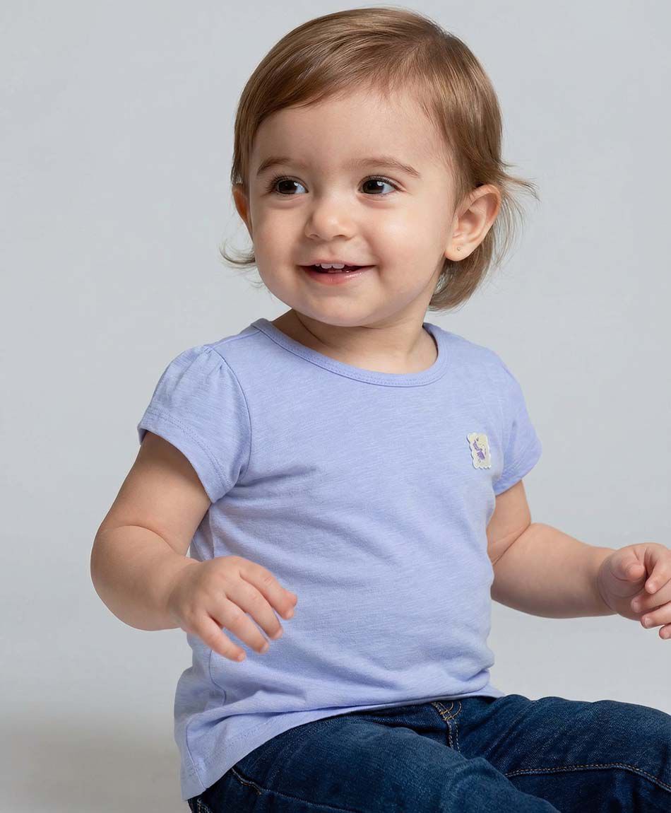 Remera beb&eacute; b&aacute;sica lila