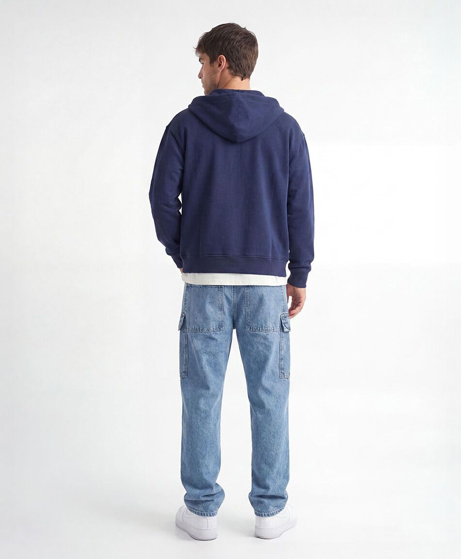 Jeans hombre cargo azul