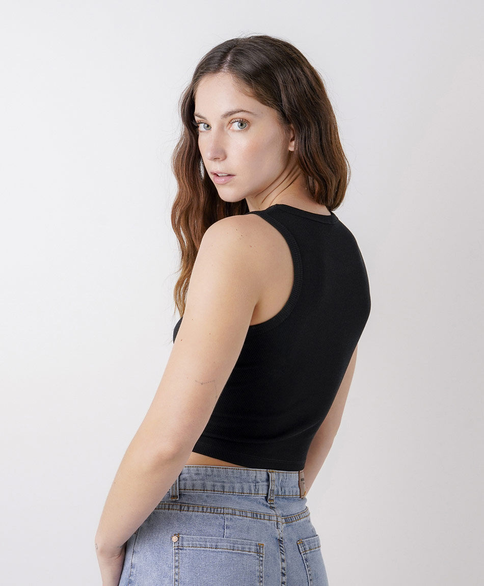 Remera mujer margarita bordada