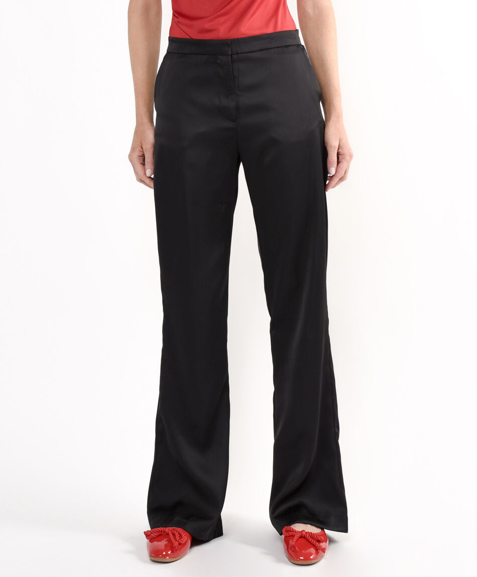 Pantal&oacute;n mujer tela sat&eacute;n