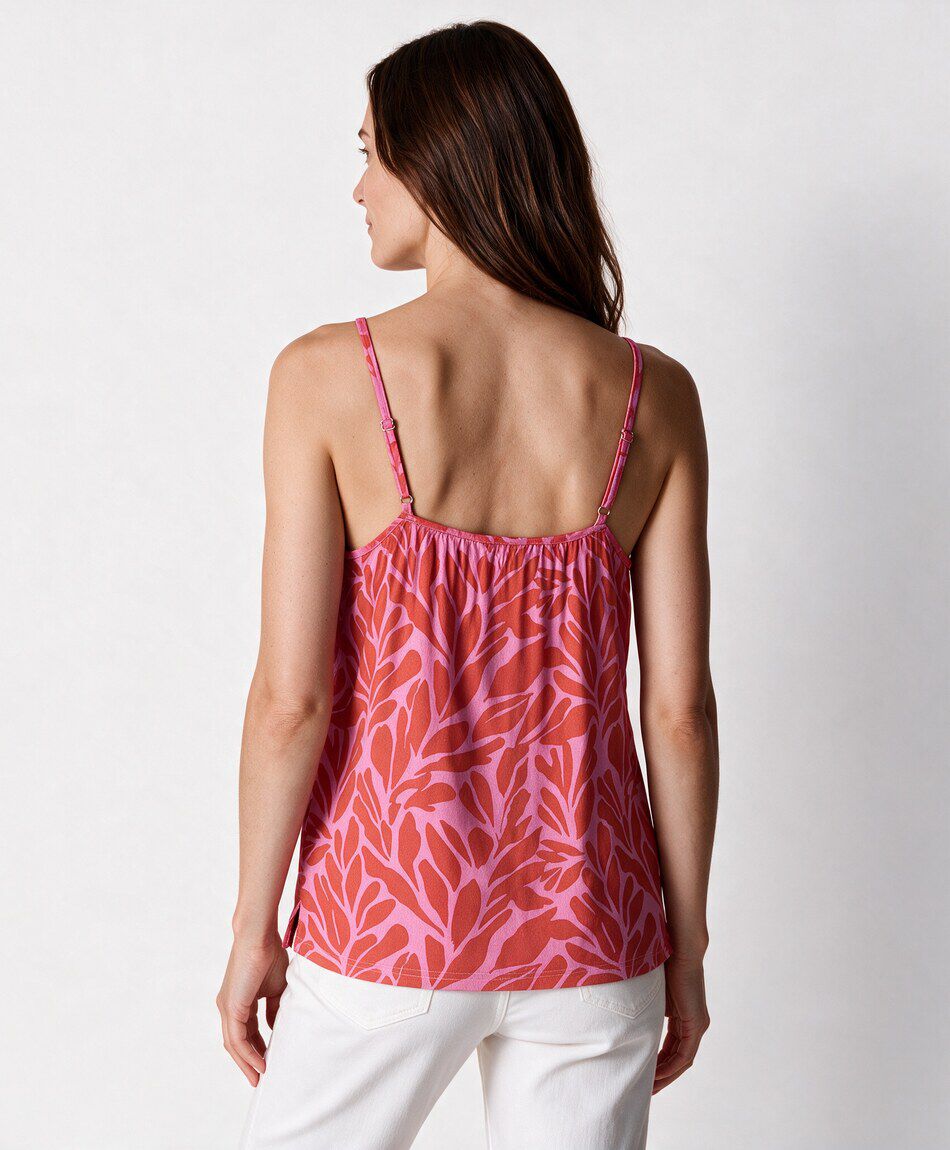 Camisa mujer top hojas