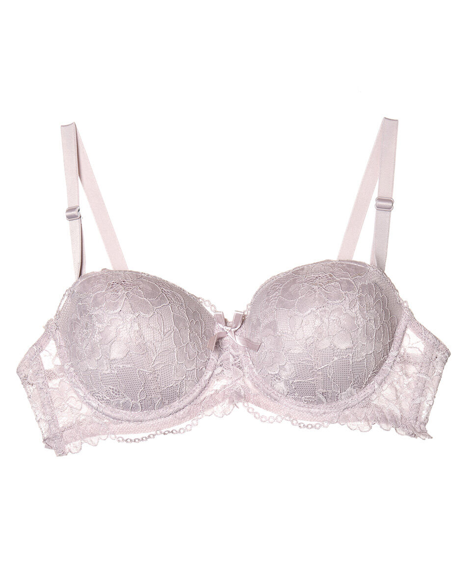 Corpi&ntilde;o mujer encaje floral strapless