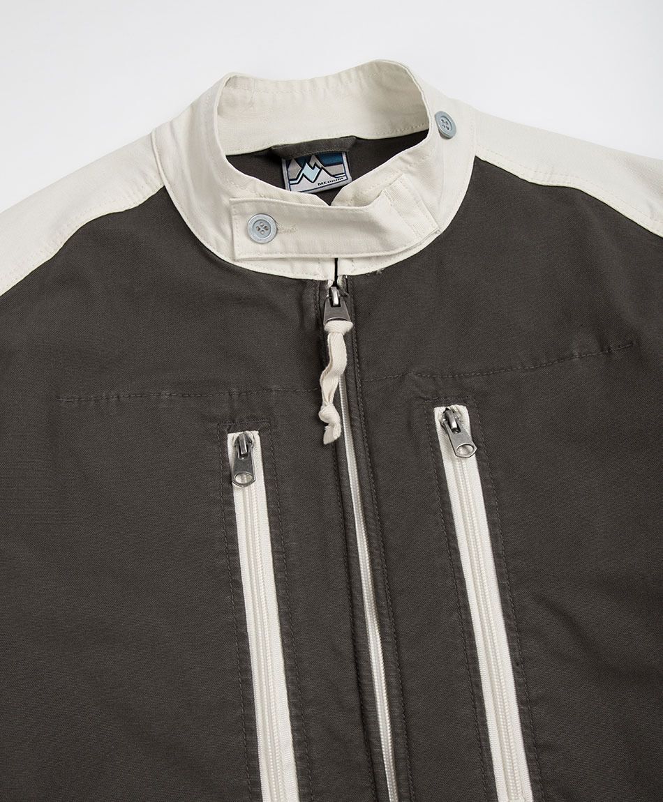 Campera hombre canvas bicolor