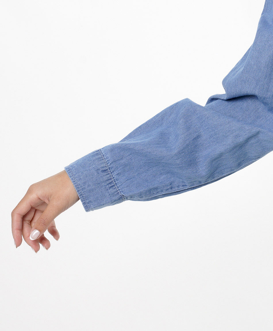 Camisa mujer denim tachas