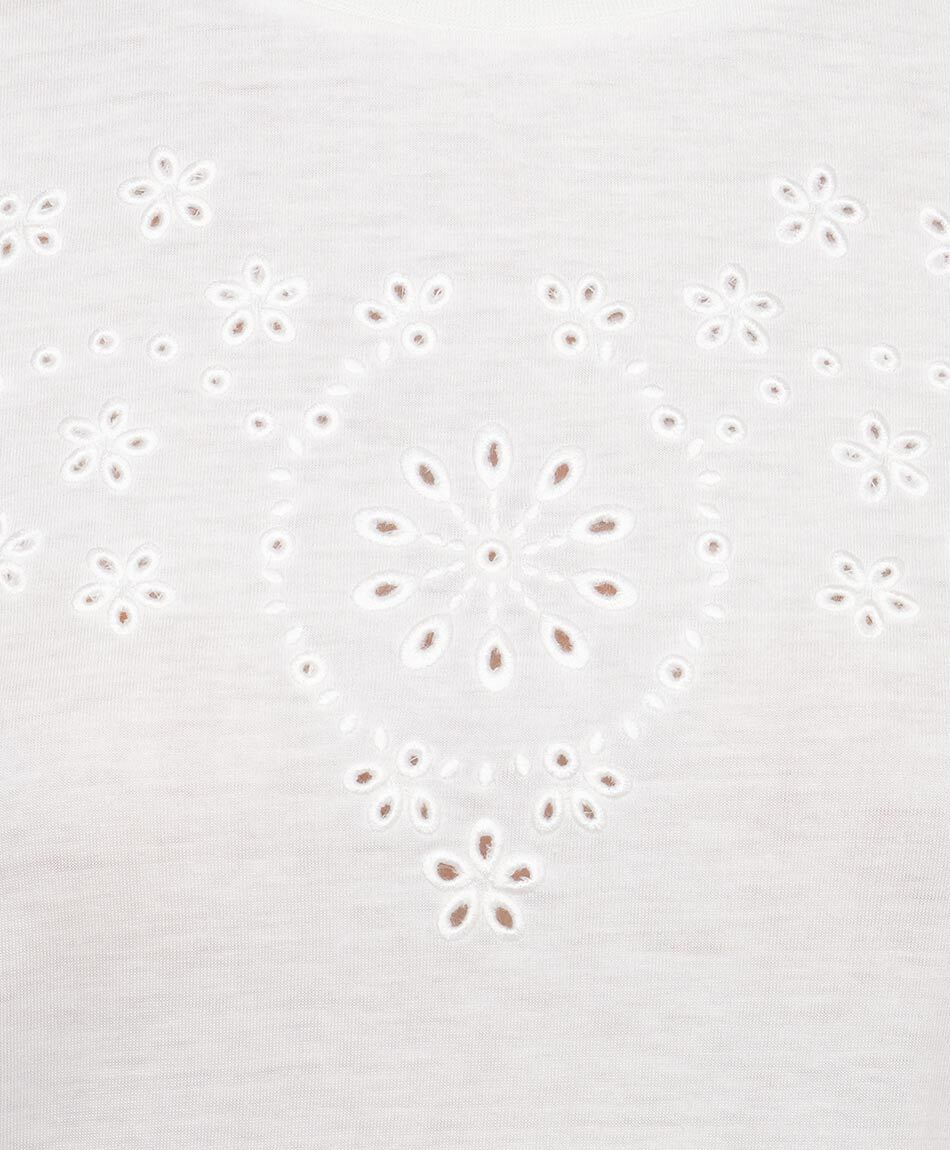 Remera mujer bordado frontal