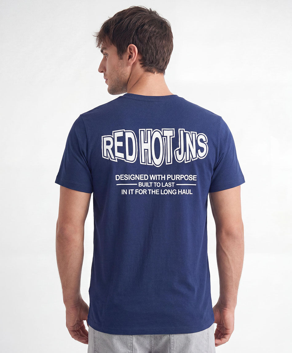 Remera hombre red hot doble estampado