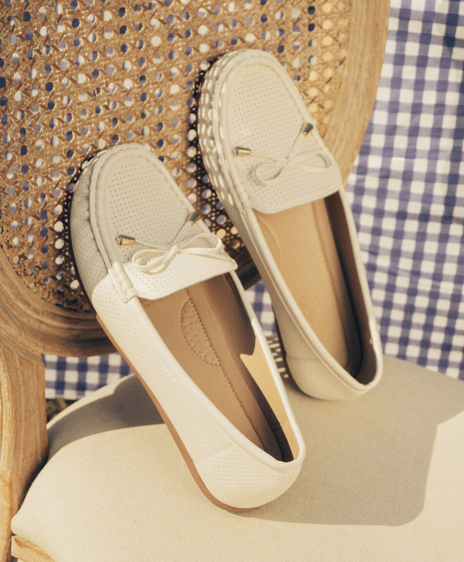 Mocas&iacute;n mujer comfort puntos