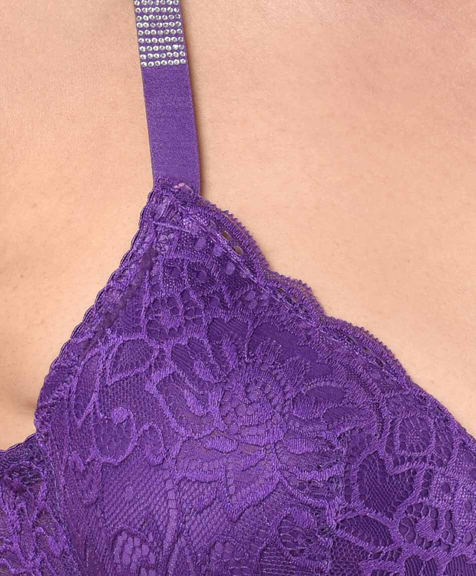 Corpi&ntilde;o mujer push up encajes brillos