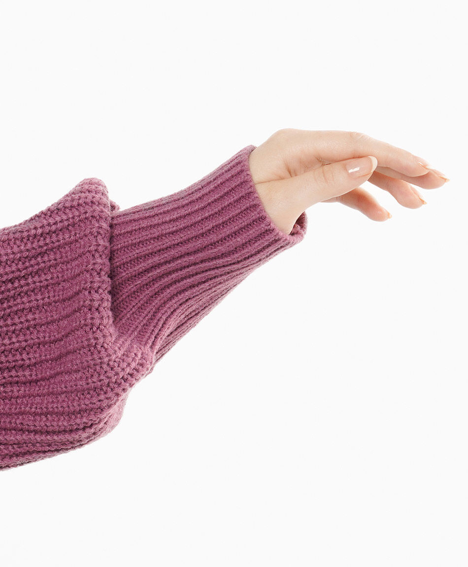 Sweater mujer punto ingl&eacute;s pink