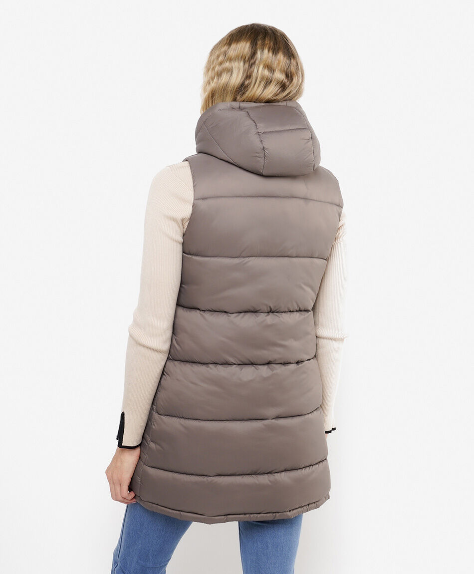 Parka mujer larga sin mangas
