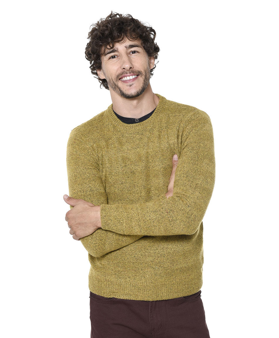 Sweater cuello redondo fantasia