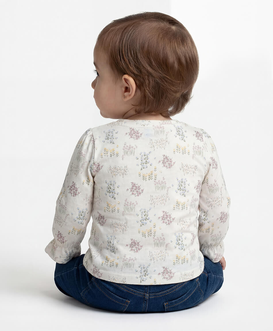 Remera beb&eacute; print florcitas