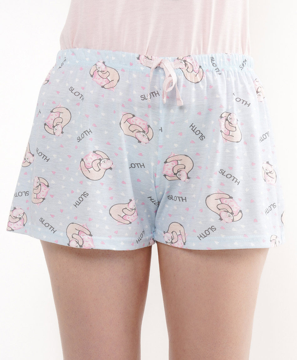 Pijama mujer short perezoso