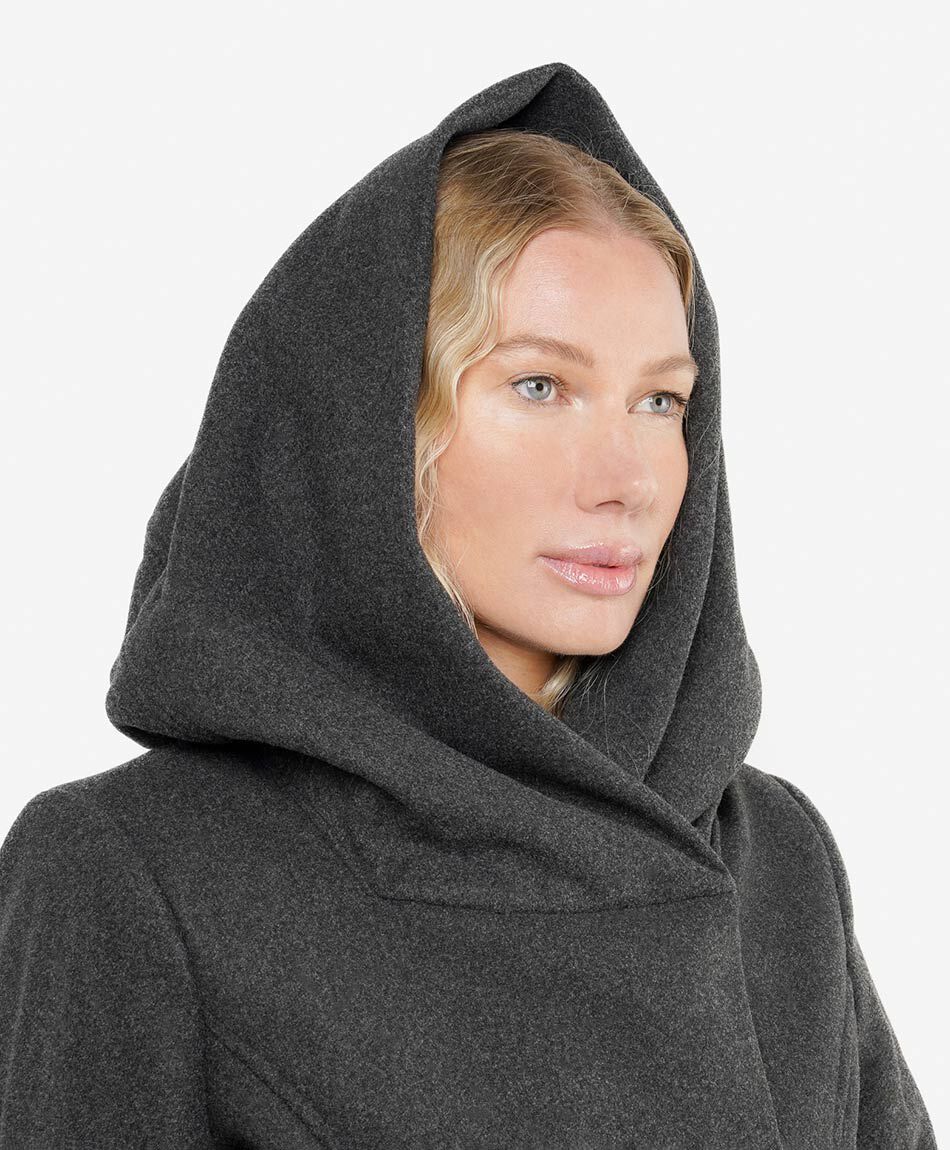 Abrigo mujer capa cintur&oacute;n