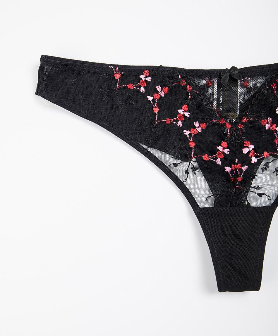 Colaless mujer flores bordadas