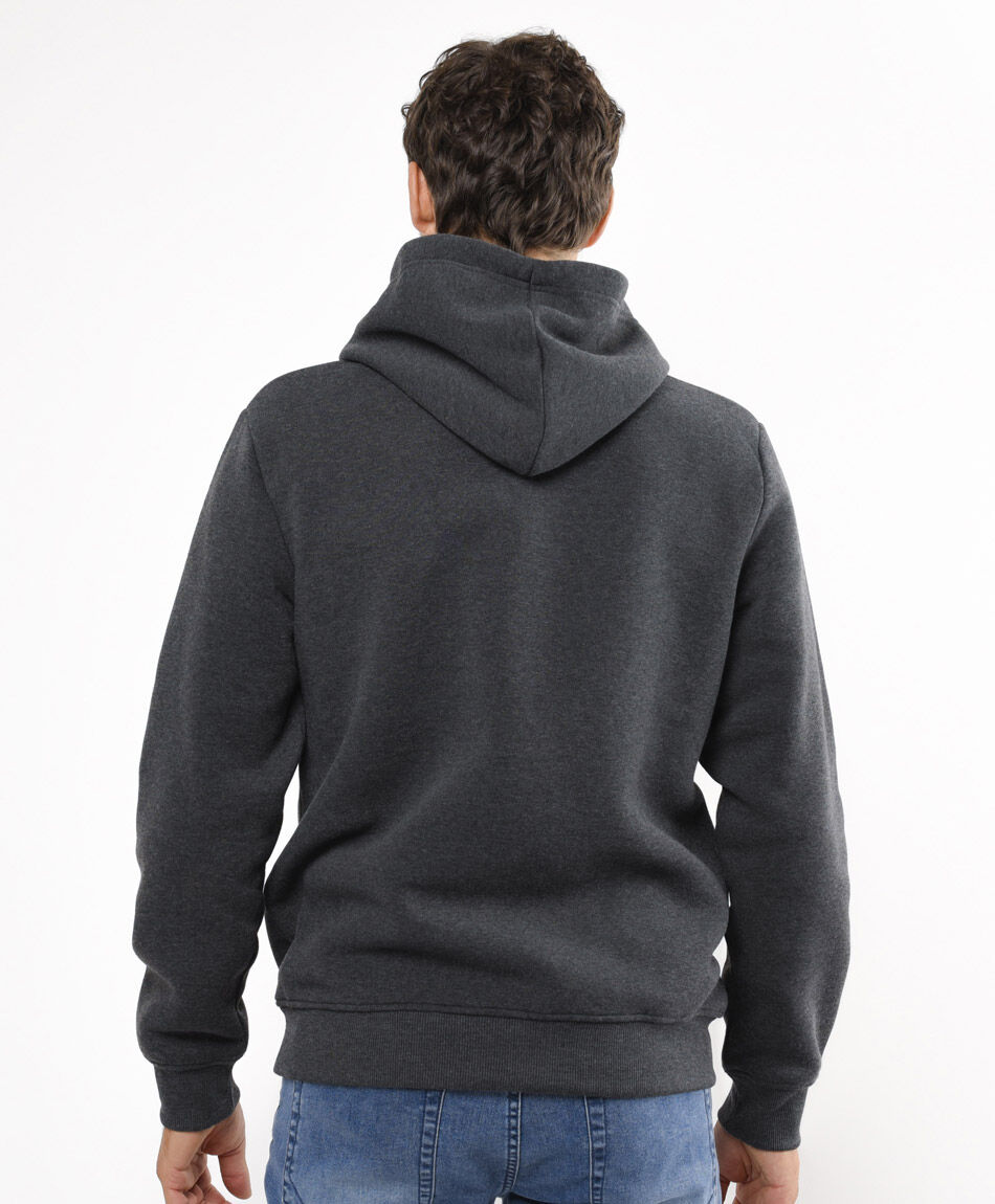 Buzo hombre liso capucha