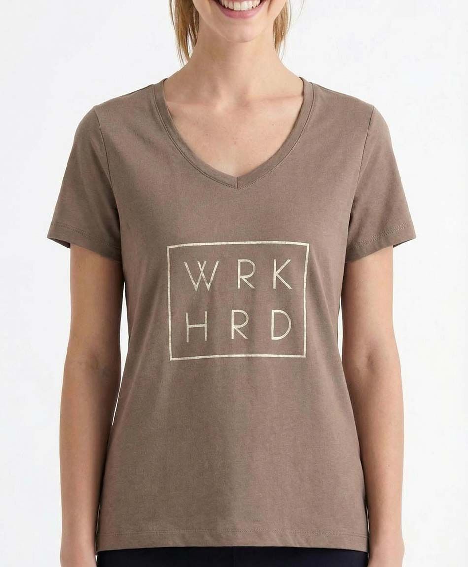 Remera deportiva mujer work hard