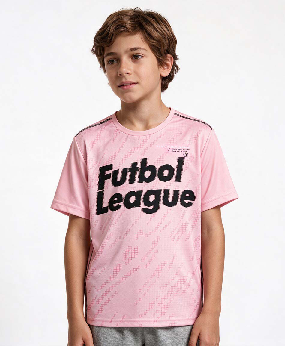 Remera ni&ntilde;o f&uacute;tbol league