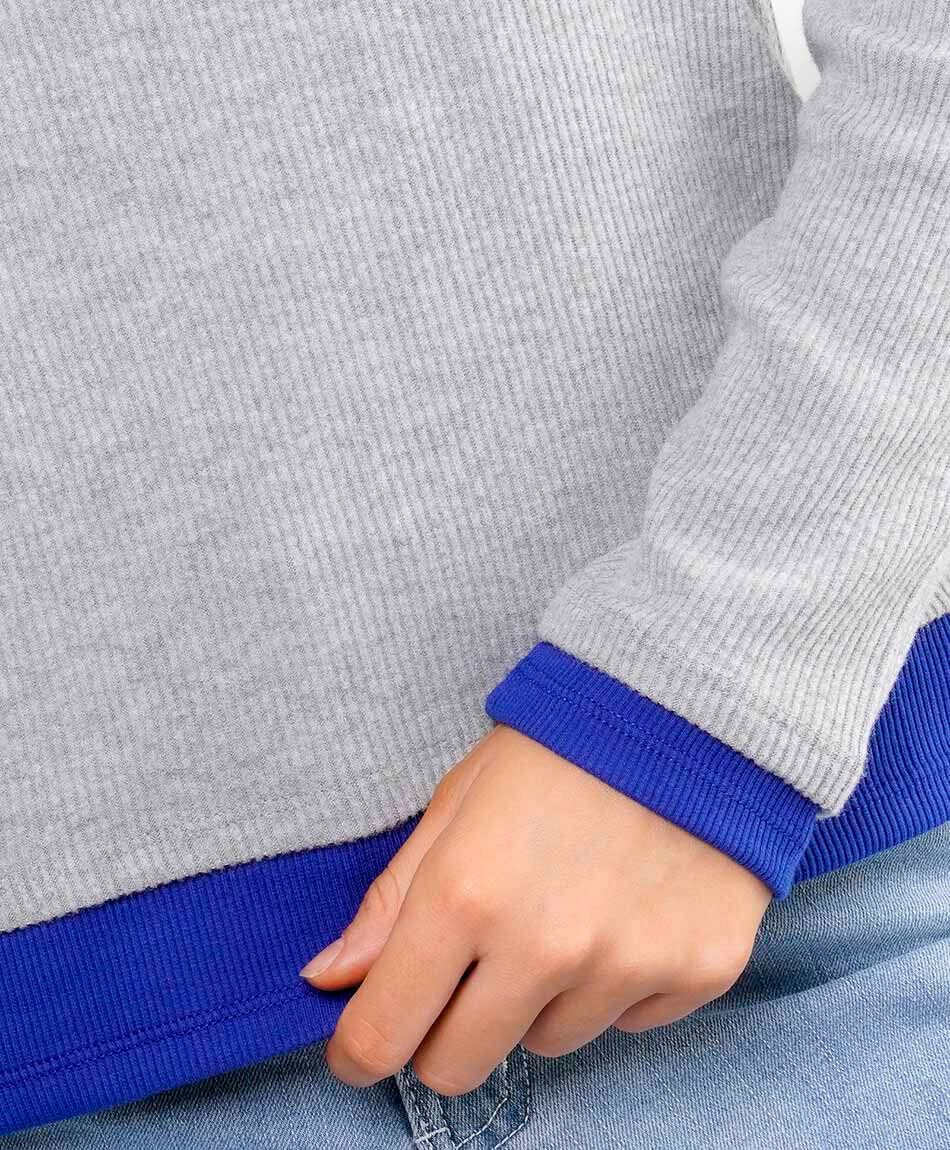 Remera mujer contraste azul
