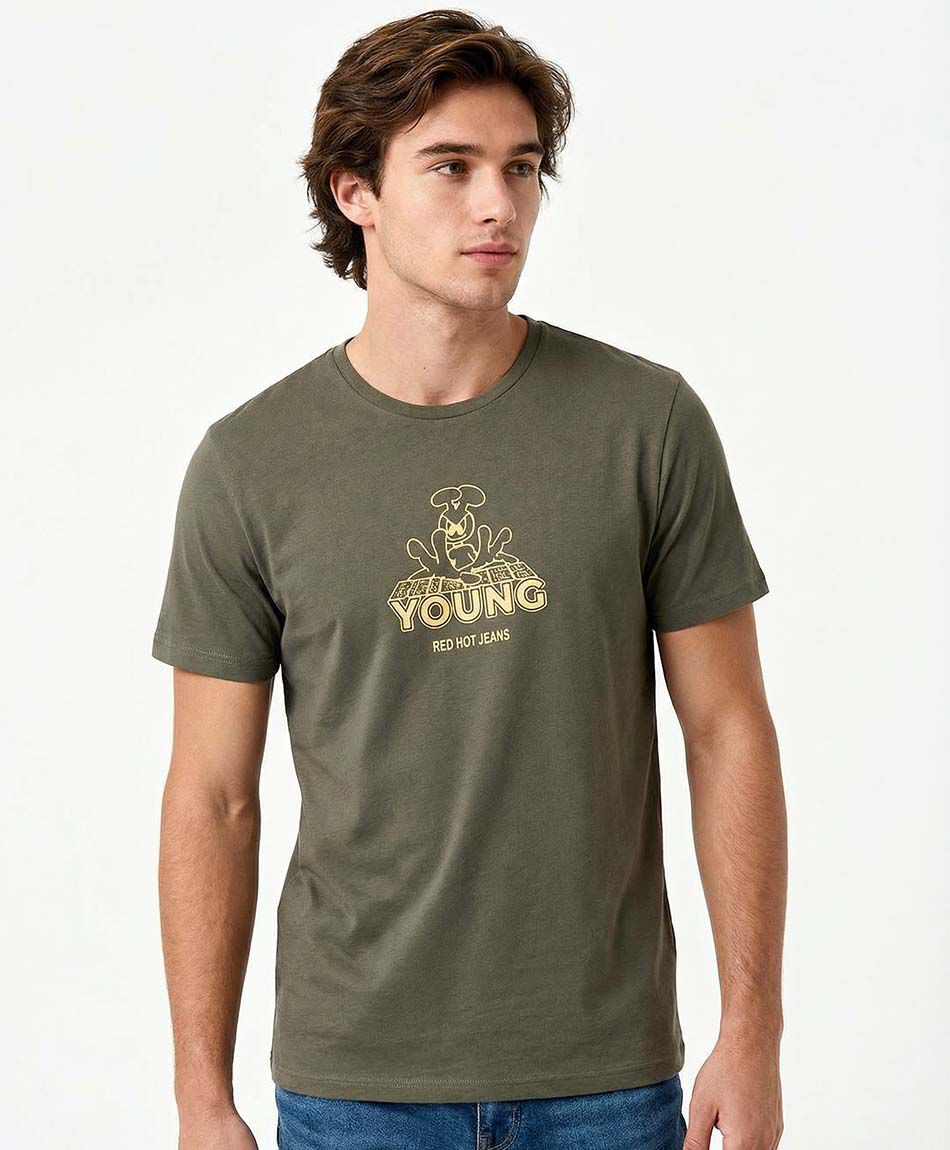 Remera hombre estampado young