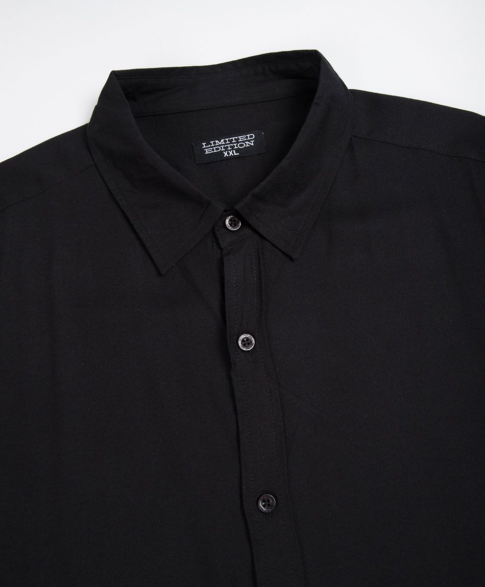 Camisa hombre viscosa negra