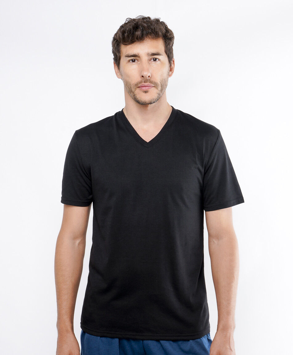 Camiseta hombre negra