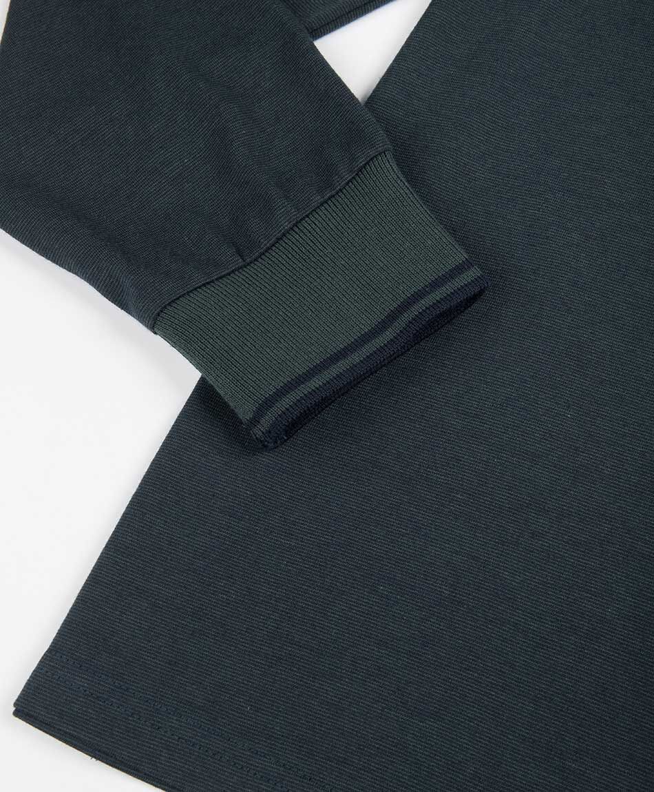 Remera hombre polo manga larga verde oscuro