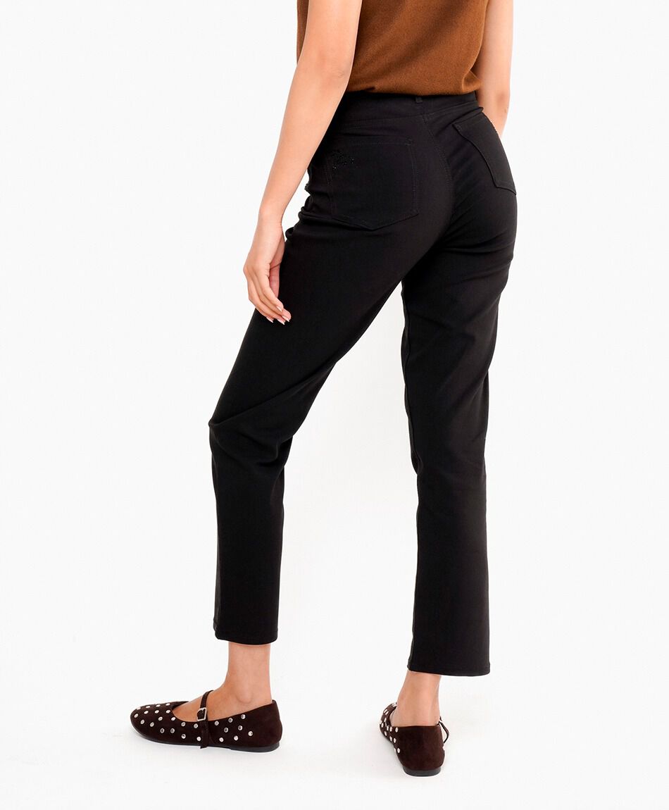 Pantal&oacute;n mujer negro brillitos
